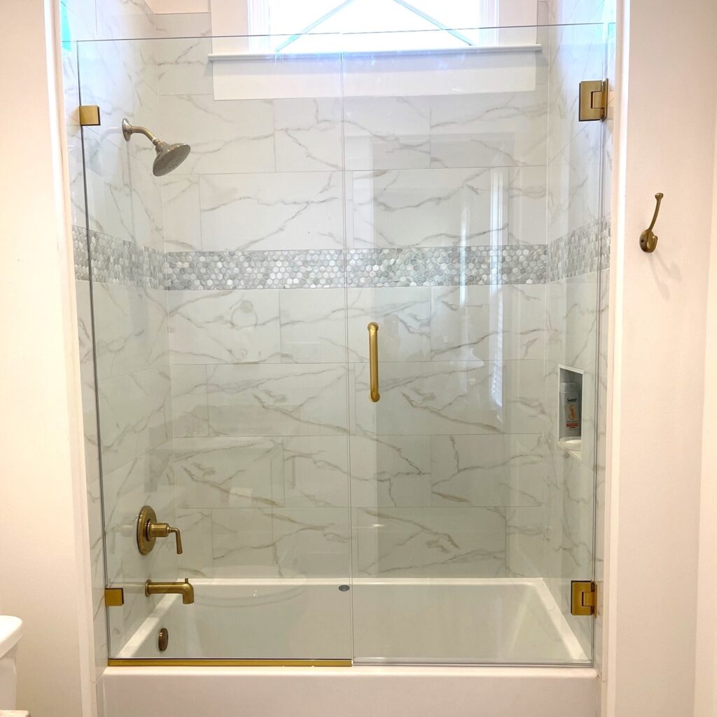 home update with glass tub enclosure 